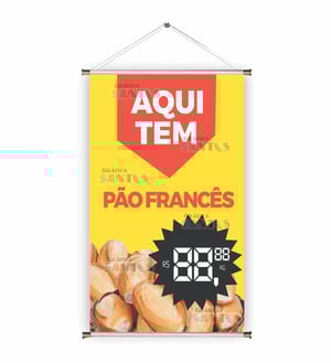 Banner prontos modelos variados tema: Pão Frances