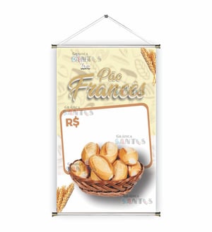 Banner prontos modelos variados tema: Pão Frances