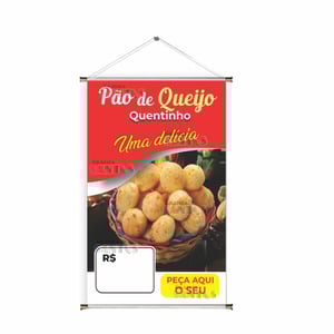 Banner prontos modelos variados tema: Pão de Queijo