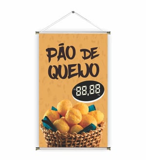 Banner prontos modelos variados tema: Pão de Queijo