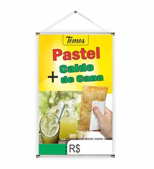 Banner prontos modelos variados tema: Pastel com Caldo de Cana