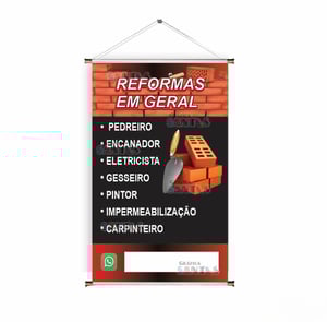 Banner prontos modelos variados tema: Pedreiro