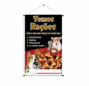 Banner prontos modelos variados tema: Ração/Veterinário