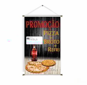 Banner prontos modelos variados tema: Pizza/Refrigerante