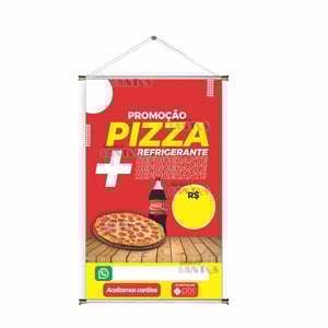 Banner prontos modelos variados tema: Pizza/Refrigerante
