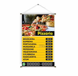 Banner prontos modelos variados tema: Pizza/Refrigerante