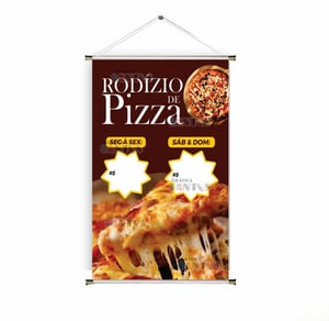 Banner prontos modelos variados tema: Rodízio de Pizza
