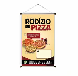 Banner prontos modelos variados tema: Rodízio de Pizza
