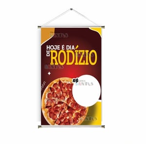 Banner prontos modelos variados tema: Rodízio de Pizza