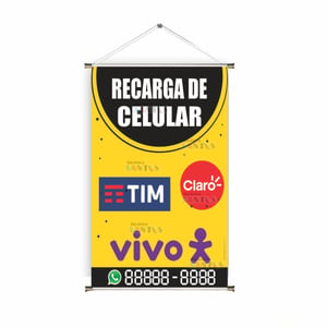 Banner prontos modelos variados tema: Recarga Celular