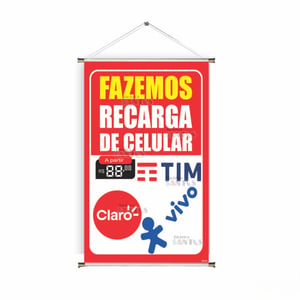Banner prontos modelos variados tema: Recarga Celular