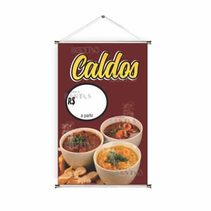 Banner prontos modelos variados tema: Almoço/Caldos