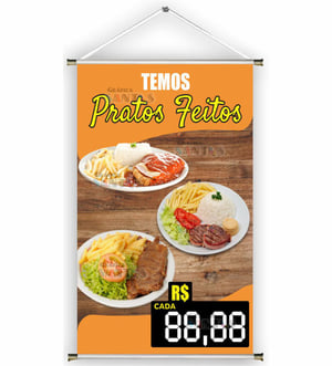 Banner prontos modelos variados tema: Prato Feito/ Quentinha