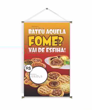 Banner prontos modelos variados tema: Esfihas/Salgados de festa