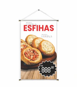 Banner prontos modelos variados tema: Esfihas/Salgados de festa