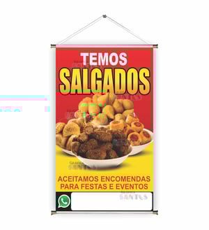Banner prontos modelos variados tema: Salgados