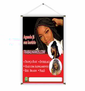 Banner prontos modelos variados tema: Tranças