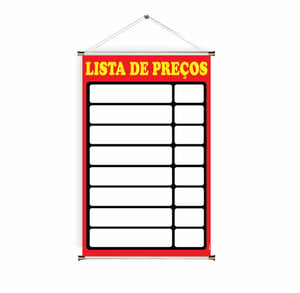 Banner prontos modelos variados tema: Tabelas de preço