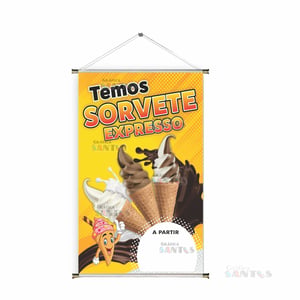 Banner prontos modelos variados tema: Sorvetes