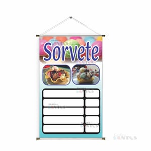 Banner prontos modelos variados tema: Sorvetes