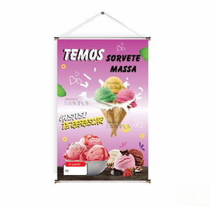 Banner prontos modelos variados tema: Sorvetes