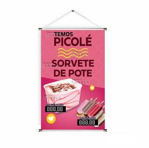 Banner prontos modelos variados tema: Sorvetes