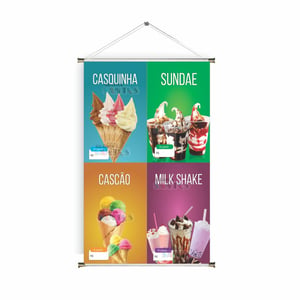 Banner prontos modelos variados tema: Picolé/Sacolé