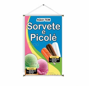 Banner prontos modelos variados tema: Picolé/Sacolé