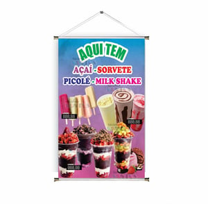Banner prontos modelos variados tema: Picolé/Sacolé