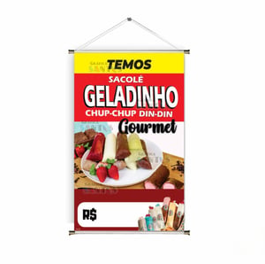 Banner prontos modelos variados tema: Geladinho