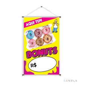 Banner prontos modelos variados tema: Donuts