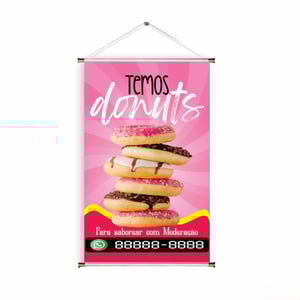 Banner prontos modelos variados tema: Donuts
