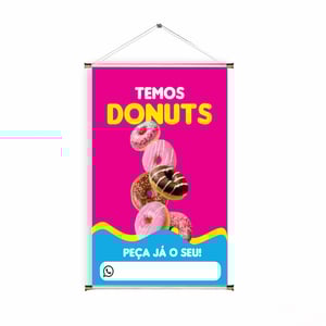 Banner prontos modelos variados tema: Donuts