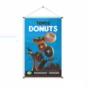 Banner prontos modelos variados tema: Donuts