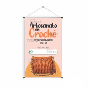 Banner prontos modelos variados tema: Crochê