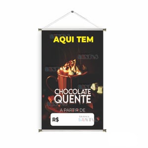 Banner prontos modelos variados tema: Chocolate quente