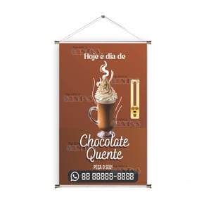 Banner prontos modelos variados tema: Chocolate quente