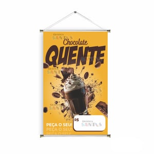 Banner prontos modelos variados tema: Chocolate quente