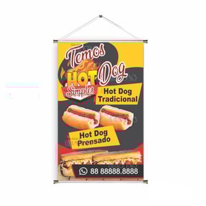 Banner prontos modelos variados tema: Hot Dog/ Cachorro Quente