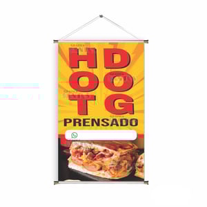 Banner prontos modelos variados tema: Hot Dog/ Cachorro Quente