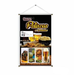 Banner prontos modelos variados tema: Porções e petiscos