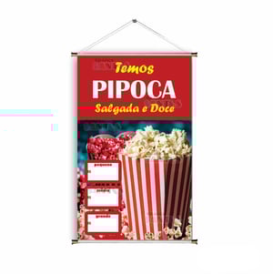 Banner prontos modelos variados tema: Pipoca