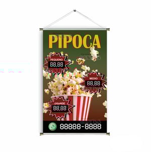 Banner prontos modelos variados tema: Pipoca