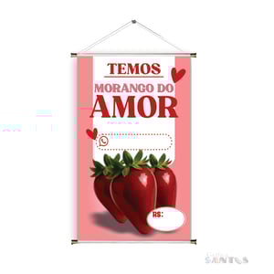 Banner prontos modelos variados tema: Morango do amor