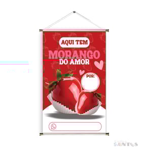 Banner prontos modelos variados tema: Morango do amor