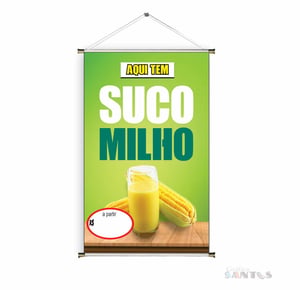 Banner prontos modelos variados tema: Suco de milho