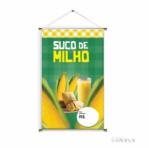 Banner prontos modelos variados tema: Suco de milho