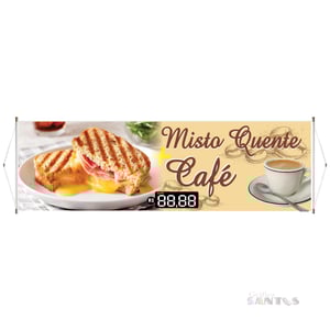 Faixa pronta Horizontal tema: Café da manhã