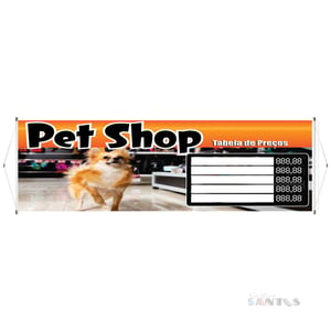 Faixa pronta Horizontal tema: Pet Shop