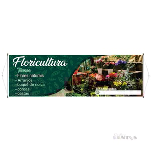Faixa pronta Horizontal tema: Floricultura
